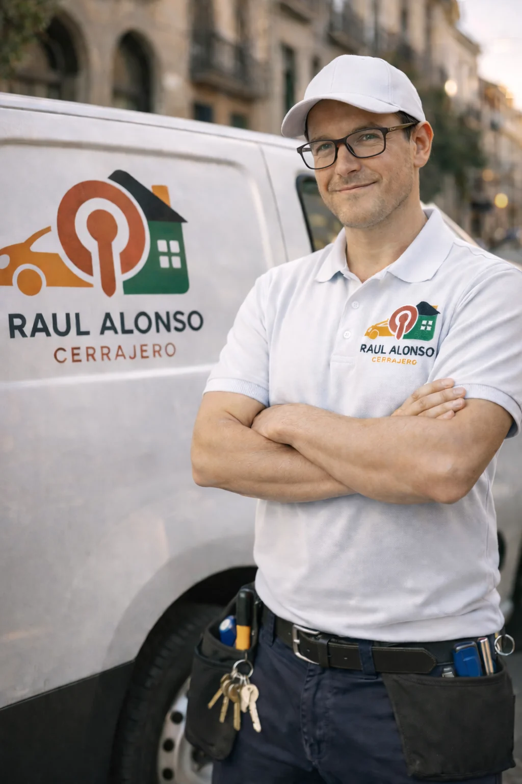 Raúl Alonso Cerrajero atendiendo en Igualada